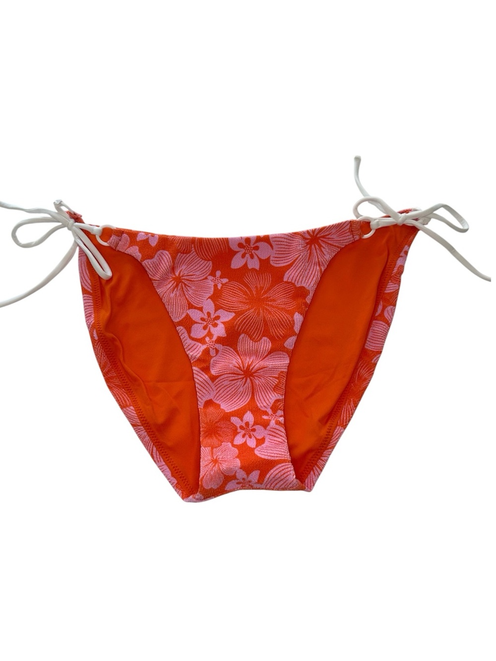 Rip Curl Swimsuit Two Piece Bikini Bottom Floral Orange Pink NWT Size Medium
